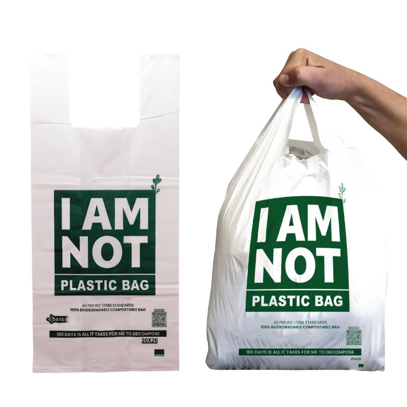 Compostable Carry Bags 8x10 9x13 11x14 13x16 16x20 inches BioBaggy