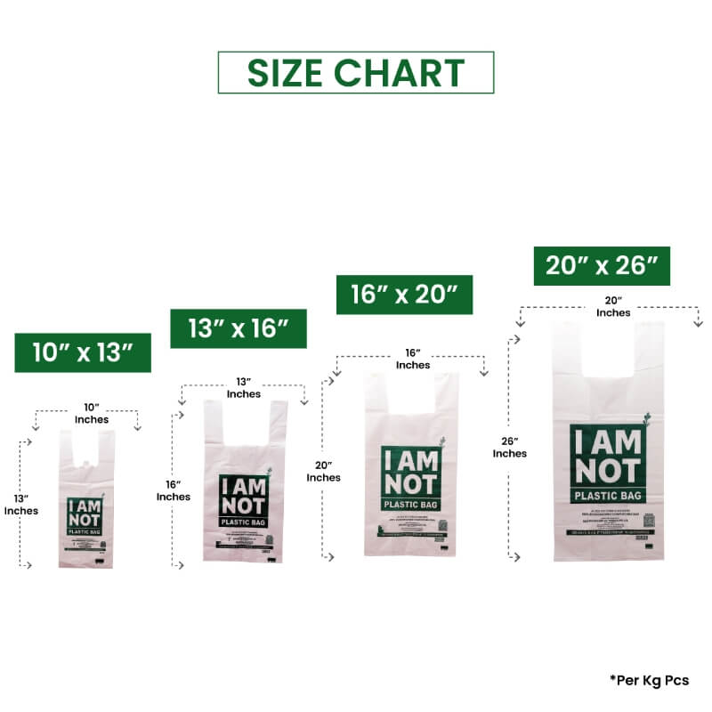 11x14 Compostable Carry Bag - Medium Grocery Bag